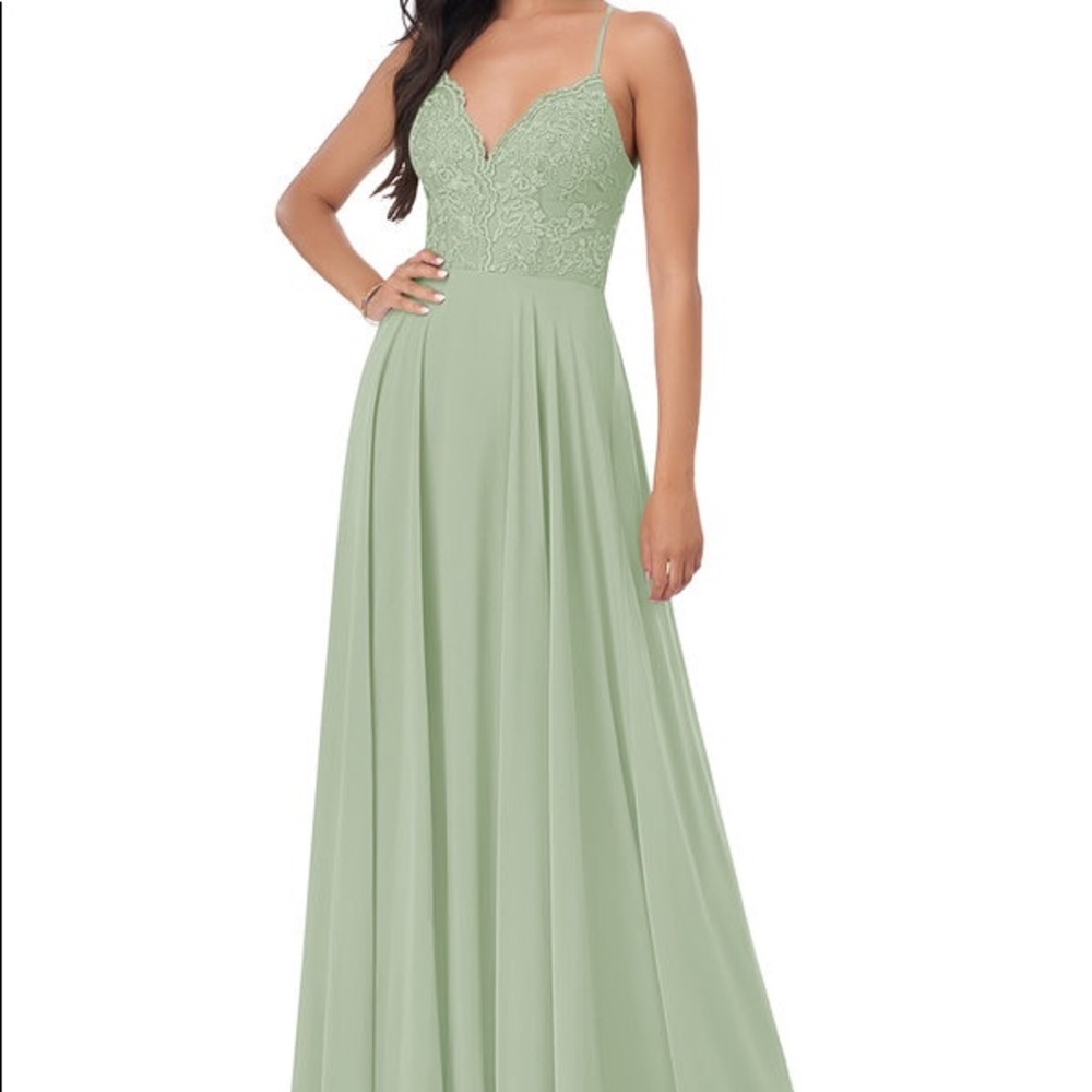Azazie Sonya Dress (Dusty Sage) (Size A4)
